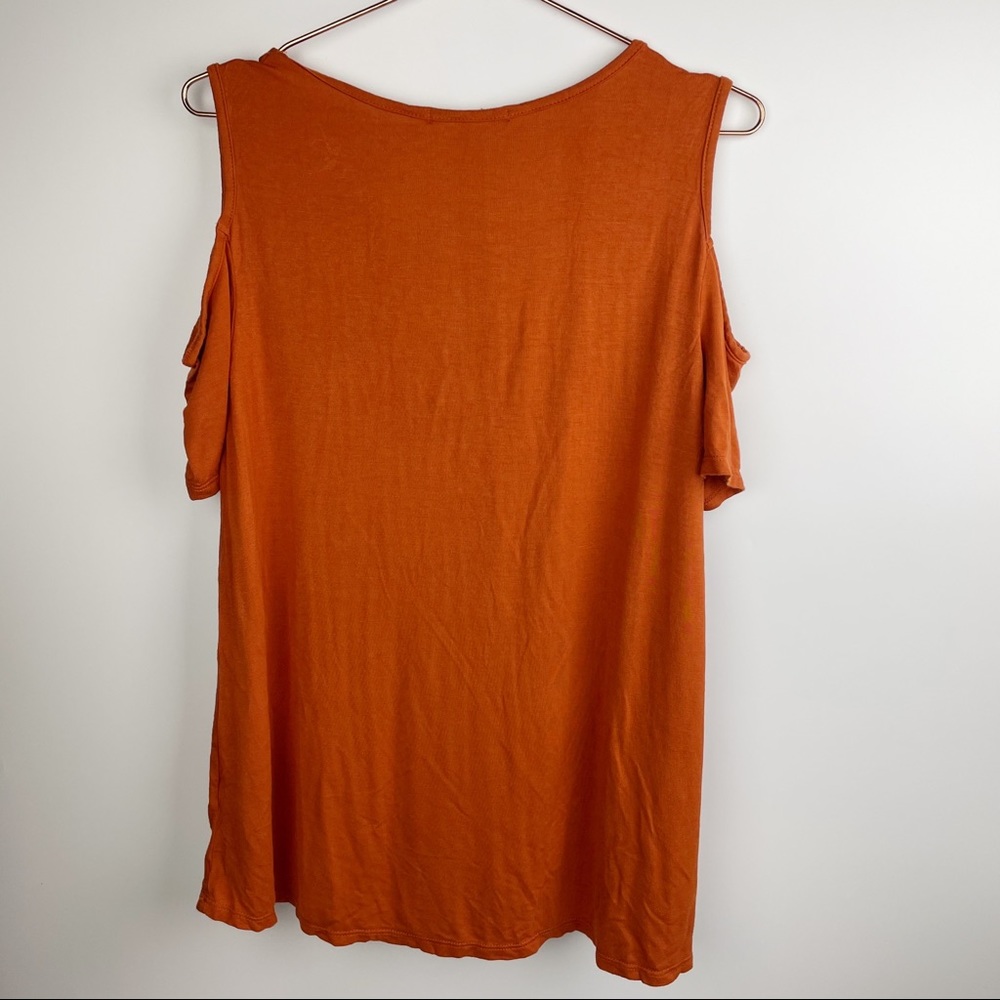 Anabelle Cold Shoulder Top Rust - Picture 2 of 6